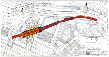 Lageplan Hauptbahnhof (D, –3-Ebene), D 207/136