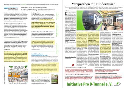 Positionspapier des VDV zum 365-Euro-Ticket und HAZ-Artikel vom 15.11.2021